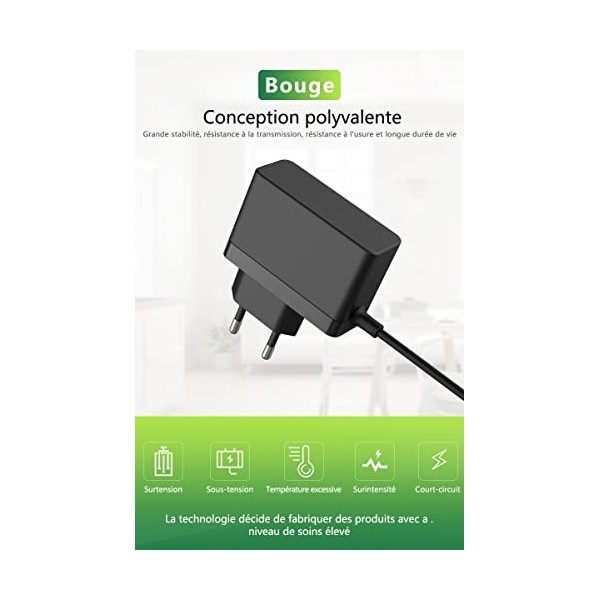 Bouge 12V Chargeur pour Braun Rasoir électrique Série 9 7 5 3 1 3040s 3000s 5190cc 6620 9000 190s 199s 310 340s 350cc 390cc R