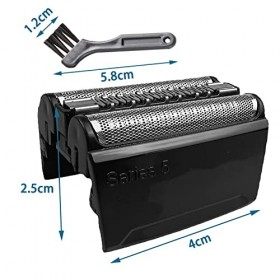 Pièce de Rechange pour Rasoir Serie 5, Tete de Rasoir 52B Easyshave Grille Rasoir électrique Compatible avec Rasoirs Braun Se