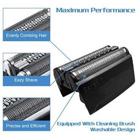 Pièce De Rechange pour Rasoir Serie 5,S5 Tete de Rasoir 52B Easyshave Grille Rasoir électrique Compatible avec les Rasoirs Br