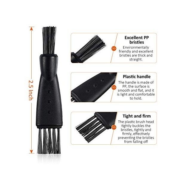 8 Pièces Brosse de Rasoir Brosse de Nettoyage de Rasoir Ensemble de Nettoyeur de Brosse de Rasoir Électrique à Double Face Po