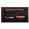 ZilberHaar - Kit Entretien Barbe - 1 Brosse à Barbe + 1 Brosse de Poche + 1 Outil de Nettoyage - 100% Poils Véritable de Sang