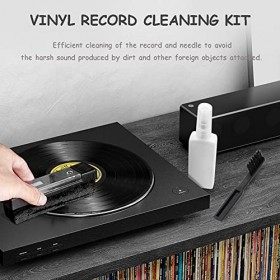 Brosse anti-statique pour disque avec coussinet en velours, ensemble de brosses de nettoyage pour disques vinyle, y compris b