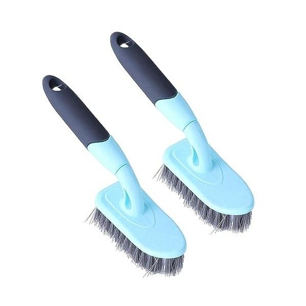 Lot De 2 Brosses à Récurer Robustes Pour Sols Et Joints Avec Long