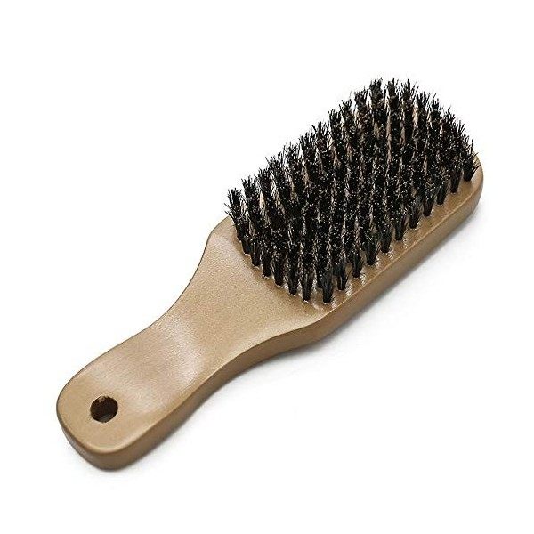 Panysilioer Brosse de Rasage de Sanglier en Bois Massage de la Barbe Brosse à Cheveux en Poils de Sanglier Noir en Bois Bross