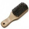 Panysilioer Brosse de Rasage de Sanglier en Bois Massage de la Barbe Brosse à Cheveux en Poils de Sanglier Noir en Bois Bross