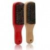 Panysilioer Brosse de Rasage de Sanglier en Bois Massage de la Barbe Brosse à Cheveux en Poils de Sanglier Noir en Bois Bross