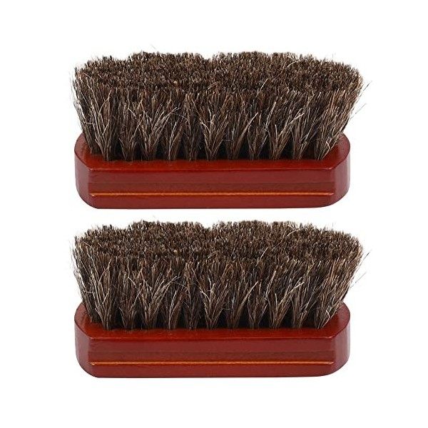 ZIUTPDAX 2X Manche en Bois Moustache Naturel Cheveux Moustache Barbe Brosse Faciale Barbe Nettoyage Rasage Barber