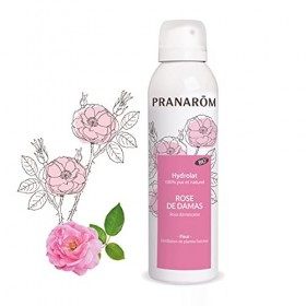 PRANARÔM - Eau Florale de Rose de Damas BIO – Tonifiant, Ravive léclat de la peau - Hydrolat 100% Pur et Naturel - 150 ML