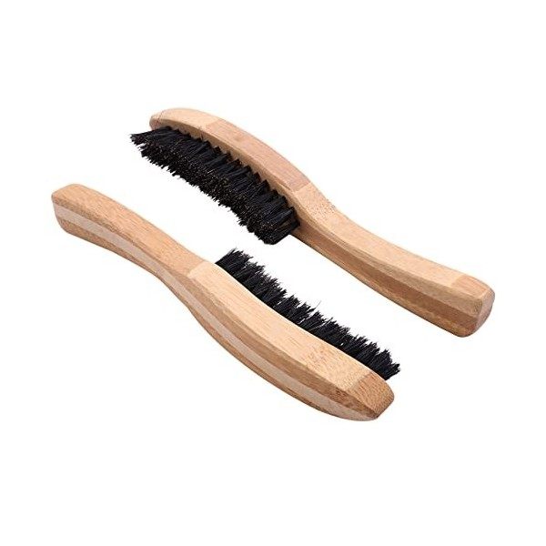 jumbans 2Pcs Brosse à Barbe pour Moustache Rasage Peigne Massage Du des Du Brosse de Nettoyage de Cheveux Long Manche