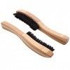 jumbans 2Pcs Brosse à Barbe pour Moustache Rasage Peigne Massage Du des Du Brosse de Nettoyage de Cheveux Long Manche