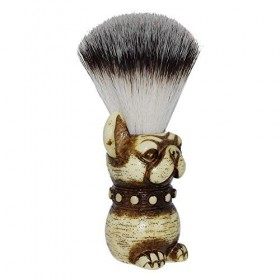 Qutsvosh Nouveaux Rasage Brosse RéSine PoignéE Bouledogue Fibre Cheveux Moustache Brosses Outils de Coiffure