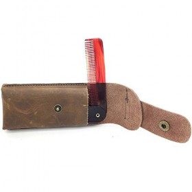 Qutsvosh Peigne Pliable Pliant Pince de Poche Cheveux Moustache Peigne à Barbe Mode Femmes Massage Brosse à Cheveux avec Sac