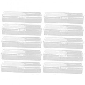 OSALADI 10 Pièces Boîtes Lame Cas Conteneurs Jetables Jewerly Boîte Nail Trucs Organisateur Lame De Rasoir Storagement Maquil