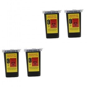 FRCOLOR 4 Pièces Boîte De Rangement De Lame Rasoir Portable Outil Carré Contenants De Brillant À Lèvres Contenant Pour Objets