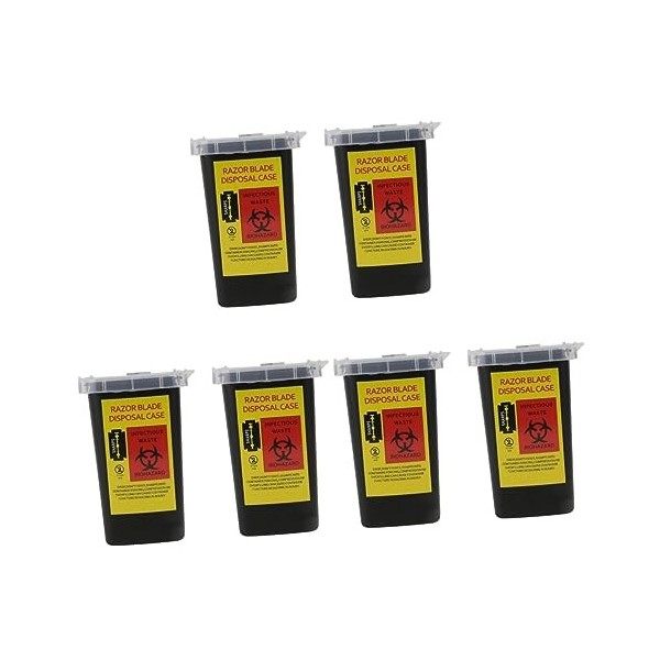 FRCOLOR 4 Pièces Boîte De Rangement De Lame Rasoir Portable Outil Carré Contenants De Brillant À Lèvres Contenant Pour Objets