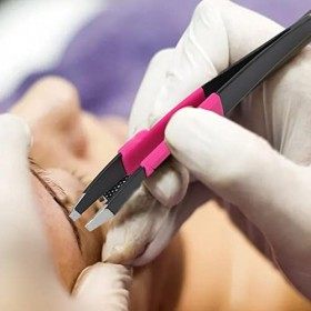 Pince à épiler à Sourcils Noir en Acier Inoxydable Portable Pince à épiler les Sourcils Professionnel Outil de Coupe des Sour