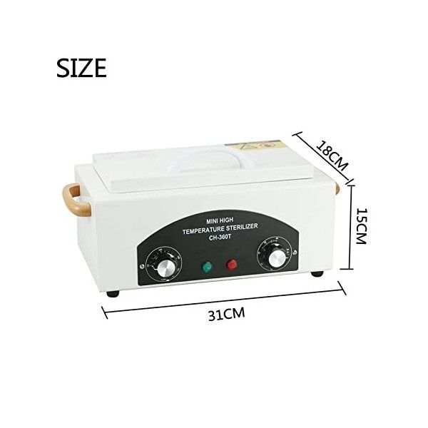 Boîte de Nettoyage à Haute Température Srliya, Nettoyant avec Réservoir Amovible en Acier Inoxydable pour Outils Dentaires à 