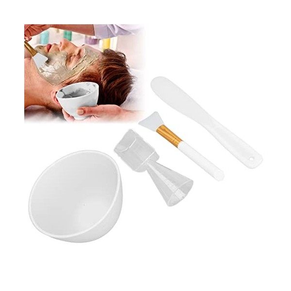 Kit Doutils de Bricolage de Masque Facial, Ensemble de Bol de Mélange de Masque, Spatule de Bâton de Bol de Mélange, Tasse à