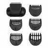 6pcs Clipper Guards Part Cutter Accessoires, Tondeuse à Cheveux Guide Peignes Remplacement Gardes Attachement Compatible pour