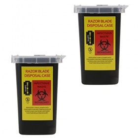 Lurrose Blade Container 2Pcs Blade Dispose Blade Dispensver Case Razor Storage Bank Razor Organizer Organizer Déchet Containe