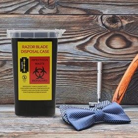 Lurrose Blade Container 2Pcs Blade Dispose Blade Dispensver Case Razor Storage Bank Razor Organizer Organizer Déchet Containe