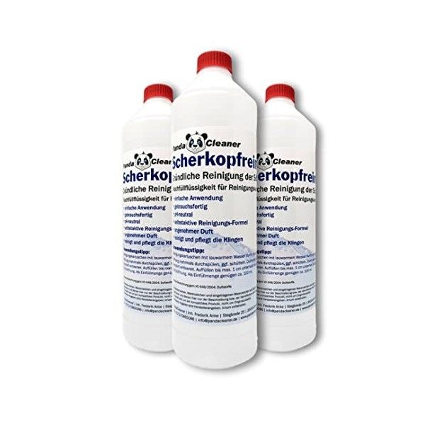 PANDACLEANER - Nettoyant pour tête de rasage - 1000, 2000, 3000 ml - Recharge liquide pour cartouches de nettoyant - Convint 