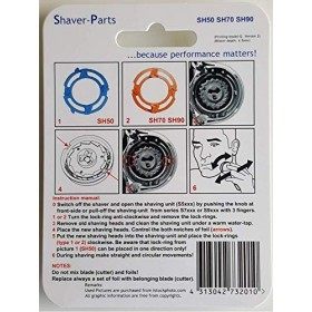 Têtes de Rasage Alternative/compatibles modèle SH50 SH70 SH90 Tient dans/Convient pour rasoirs S5000, S6000, S7000 et S9000.