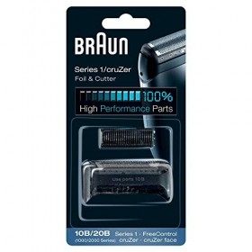 Braun Pièce de Rechange 10B/20B Noire pour Rasoir Compatible avec les Rasoirs CruZer et Series 1 & Series 3 Pièce de Rechange