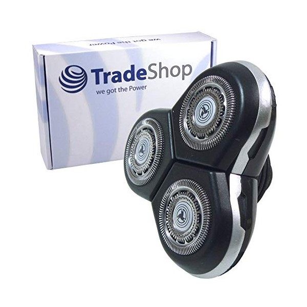 Trade-Shop Tête de rasage de rechange avec capuchon de protection compatible avec Philips S9021 S9031 S9041 S9111 S9121 S9151