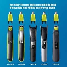 Lot de 3 têtes de rechange pour poils de nez compatibles avec rasoir Philips Norelco One Blade et One Blade Pro