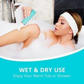 Tondeuse Bikini Femme IPX7 Étanche Kaphio avec 3 Protections de Tonte - 2 en 1 Tondeuse Corps et Maillot Rechargeable, Adapté