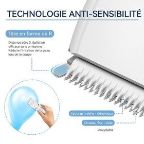 Rasoir Femme, ANLAN Tondeuse Femme Bikini Intime avec Affichage LED Epilateur Electrique Femme Sec et Humide Rasoir Electriqu