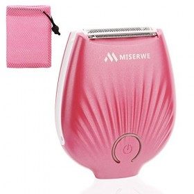 Miserwe Rasoir Femme Mini Rechargeable IPX4 Étanche Electrique Femme Rasoir Électrique Tondeuse Femme Intime pour Bras Aissel
