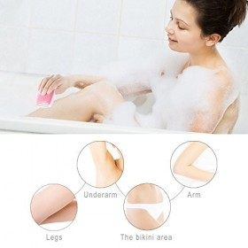 Miserwe Rasoir Femme Mini Rechargeable IPX4 Étanche Electrique Femme Rasoir Électrique Tondeuse Femme Intime pour Bras Aissel