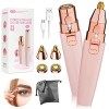 Fresion 2 en 1Epilateur sourcils Electrique Femme - Tondeuse épilation Faciale, Rasoir Femme avec Lumière LED intégrée - pour