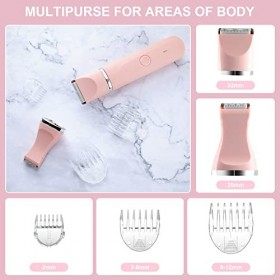 Sans Douleur Tondeuse Femme Intime & Tondeuse Bikini,2 en 1 Rasoir Femme Electrique,Rechargeable Rasoir Electrique Femme,Lame