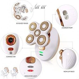 Rasoir Electrique Femme, Épilateur Électrique Femme Sans Douleur Flawless, Intime Femme Imperméable Épilateur Visage pour Ais