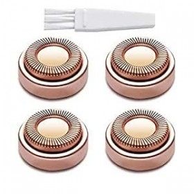4Pcs Têtes de Remplacement pour épilateur pour le Visage, Lames dépilation Achort pour lépilateur Indolore pour Femmes, Par