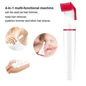 Rasoir électrique pour femme, 2 en 1 Ladyshaver, Epilateur Sourcils Electrique Femme pour la barbe, les bras, les jambes, les
