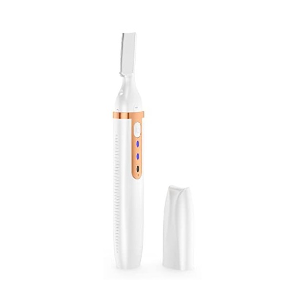 Tondeuse à sourcils et épilateur facial, rasoir électrique rechargeable pour femmes pour les poils de pêche, le menton, les j