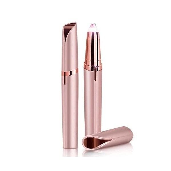 Epilateur Sourcil Femme Rasoirs,Stylo epilateur sourcil rasoir femme électrique visage, femme rechargeable Rosedoré Sans Doul