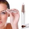 Epilateur Sourcil Femme Rasoirs,Stylo epilateur sourcil rasoir femme électrique visage, femme rechargeable Rosedoré Sans Doul