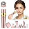 Yideng Rasoir Electrique Femme, 4 en 1 Rasoir Indolore Epilateur Sourcil Tondeuse Femme Intime Tondeuse à Sourcils et Épilati