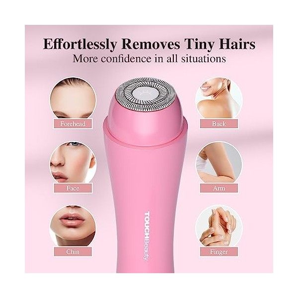 TOUCHBeauty Rasoir Femme Électrique Sans fil pour Humide/Sec pour les Poils du Visage/Bras/Corps À piles,aves Swarovski Cryst