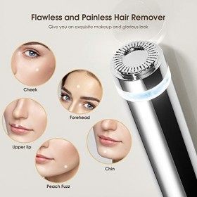 TOUCHBeauty Épilateur Visage Femme,Mini Rasoir Électrique pour Femme Sans Douleur Rasoir LED Intégré pour Visage,Lèvres,Mento
