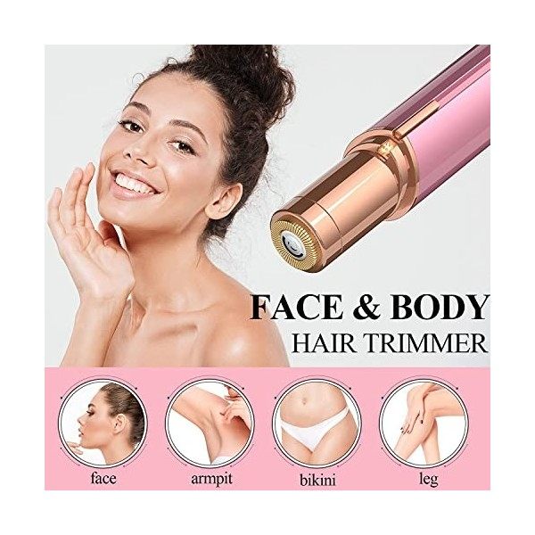 Epilateur Visage Flawless Gesichtshaarentferner für Frauen Automoness Rasoir Électrique Femme 2 en 1 Rechargeable Rasoir Visa