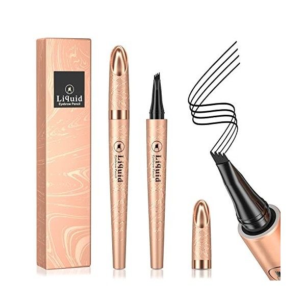 HOUSN crayon sourcil,Crayon à Sourcils Liquide,Imperméable et résistant à la sueur,Avec Pointe Micro-Fourche,Crée Facilement 