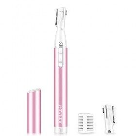 Funstant Tondeuse à sourcils électrique de précision pour femme,Épilateur facial à piles avec peigne,Sensation de traction sa