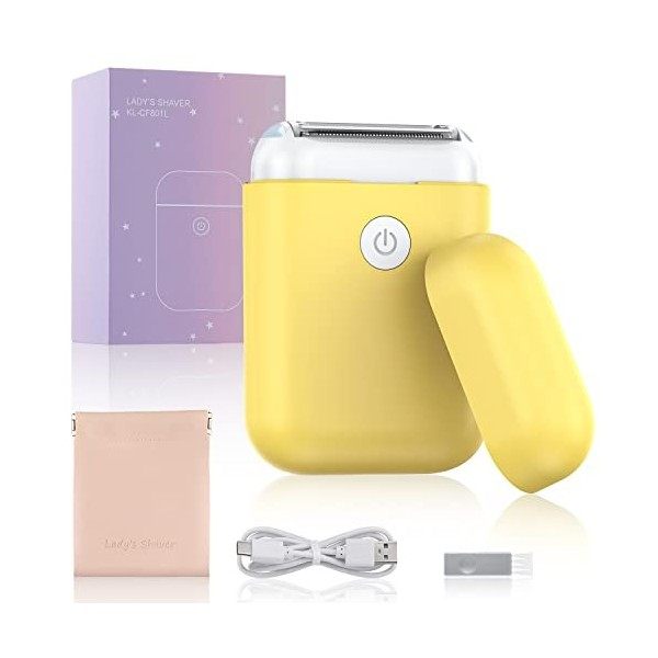 Rasoir électrique pour femmes recouvert de caoutchouc souple, rasoir électrique sans fil pour bras/jambes,lady shaver recharg