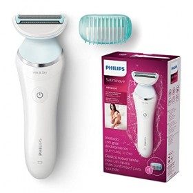 Philips SatinShave BRL130/00 Rasoir électrique sans fil rechargeable pour femme avec accessoire bikini